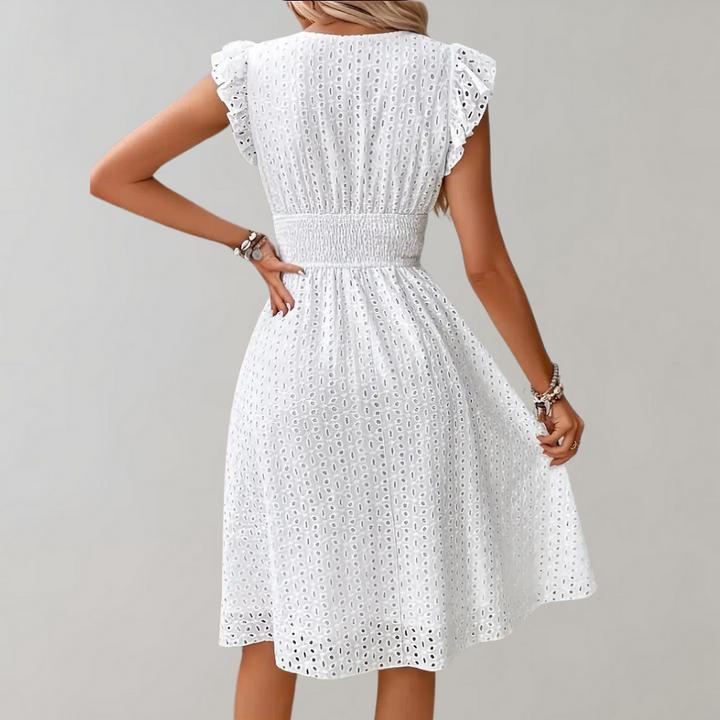 Elegantes weißes Sommerkleid (3)
