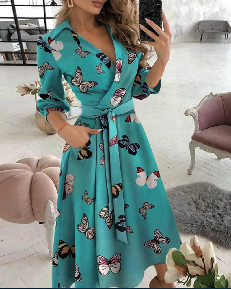 Elegantes Wickel-Sommerkleid