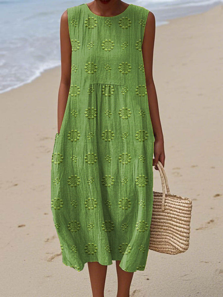 Dahlia Midi Strandkleid mit Seitentaschen foto 1