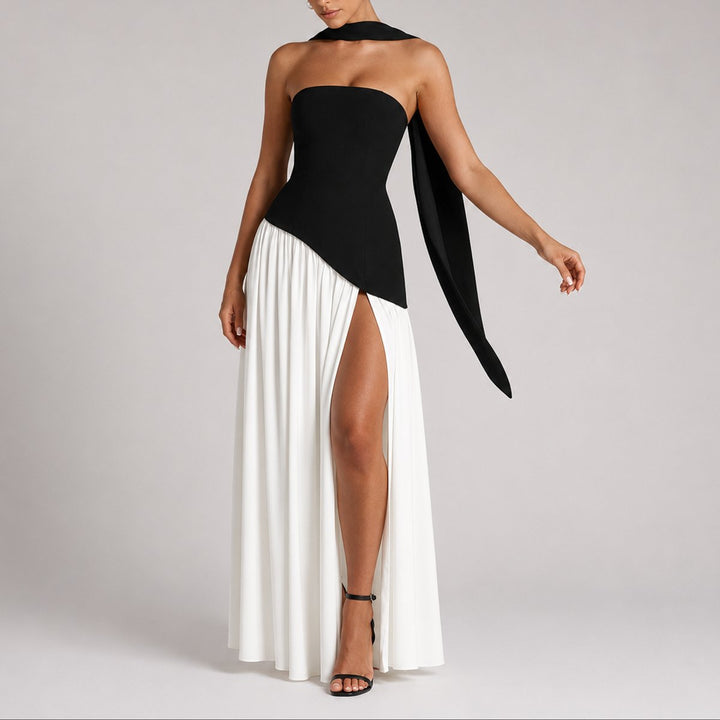 Festliches Damen Maxikleid für Hochzeitsgäste in Weiß