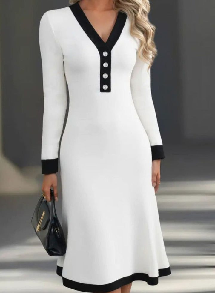 Festliches Damen Midikleid für Hochzeitsgäste in Weiß