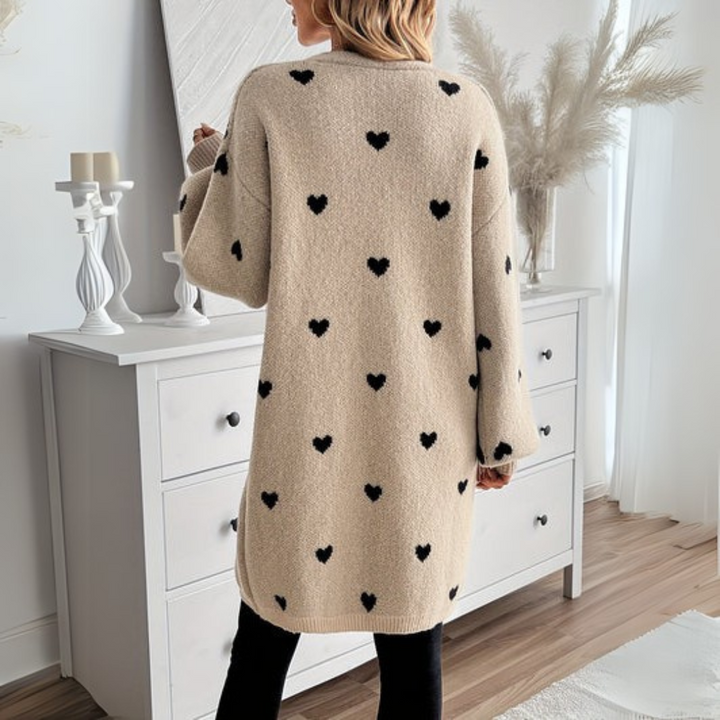 Figurschmeichelnde Damen Strickjacke elegant für den Alltag (3)