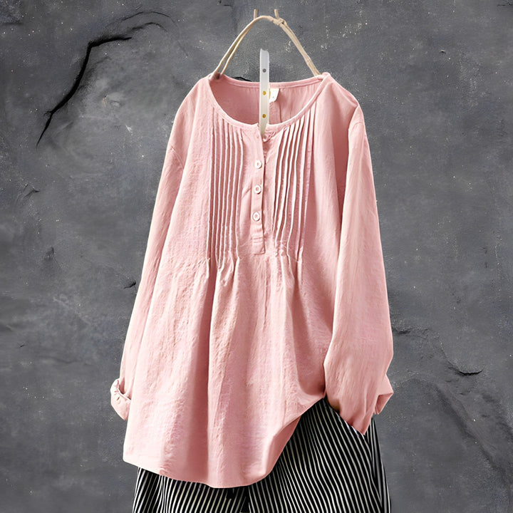 Fließende Eleganz-Bluse in Rosa