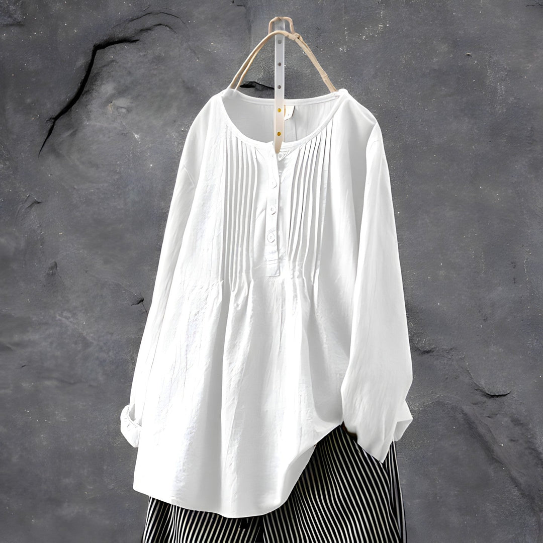 Fließende Eleganz-Bluse in Weiß