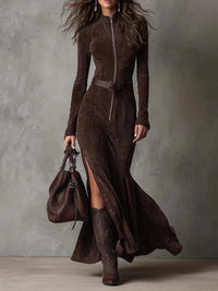 Johanna | Fließendes Herbst-Maxikleid für Hochzeitsgäste