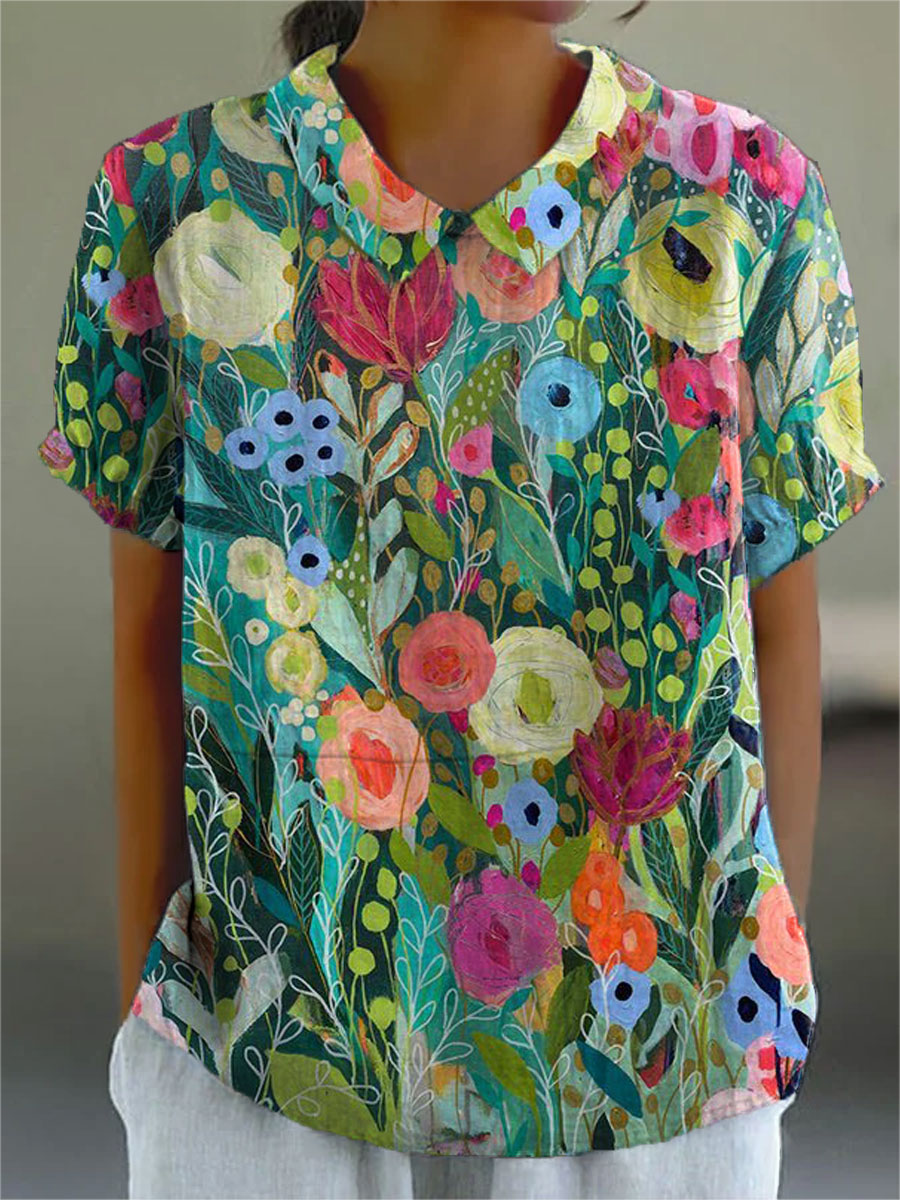 Florale Bluse in Mehrfarbig