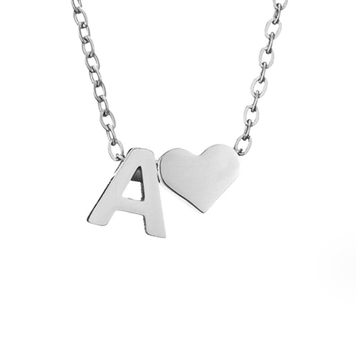Zeitlose Initialen Halskette mit Herz Charm