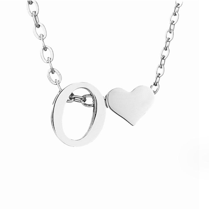 Zeitlose Initialen Halskette mit Herz Charm