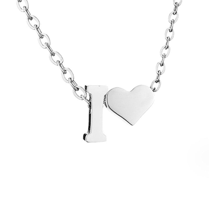 Zeitlose Initialen Halskette mit Herz Charm