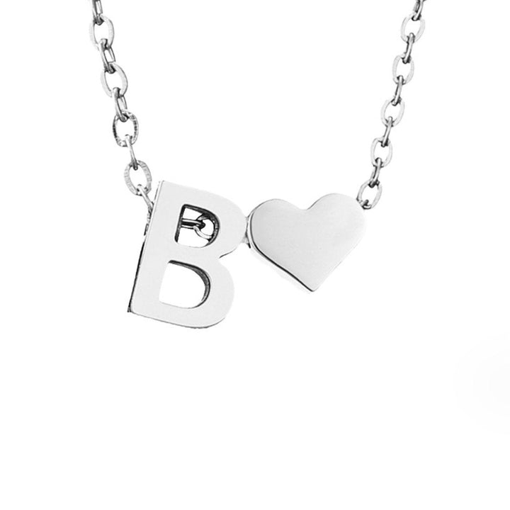 Zeitlose Initialen Halskette mit Herz Charm