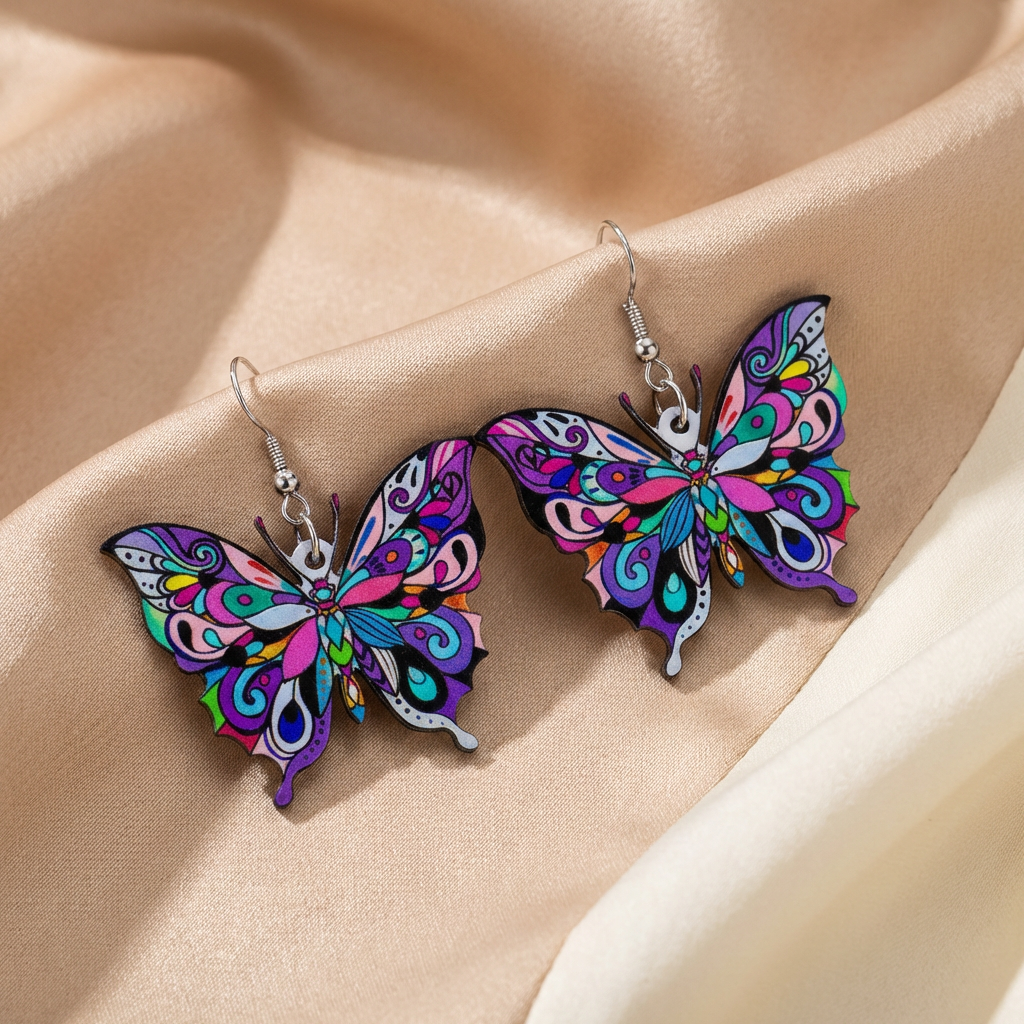Bunte Schmetterling Ohrringe
