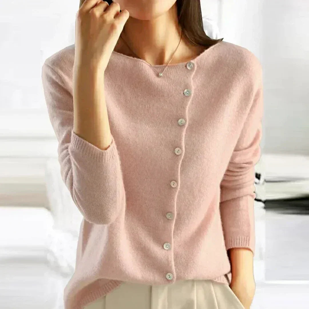 Gemütlicher Cardigan zum Schichten in Rosa