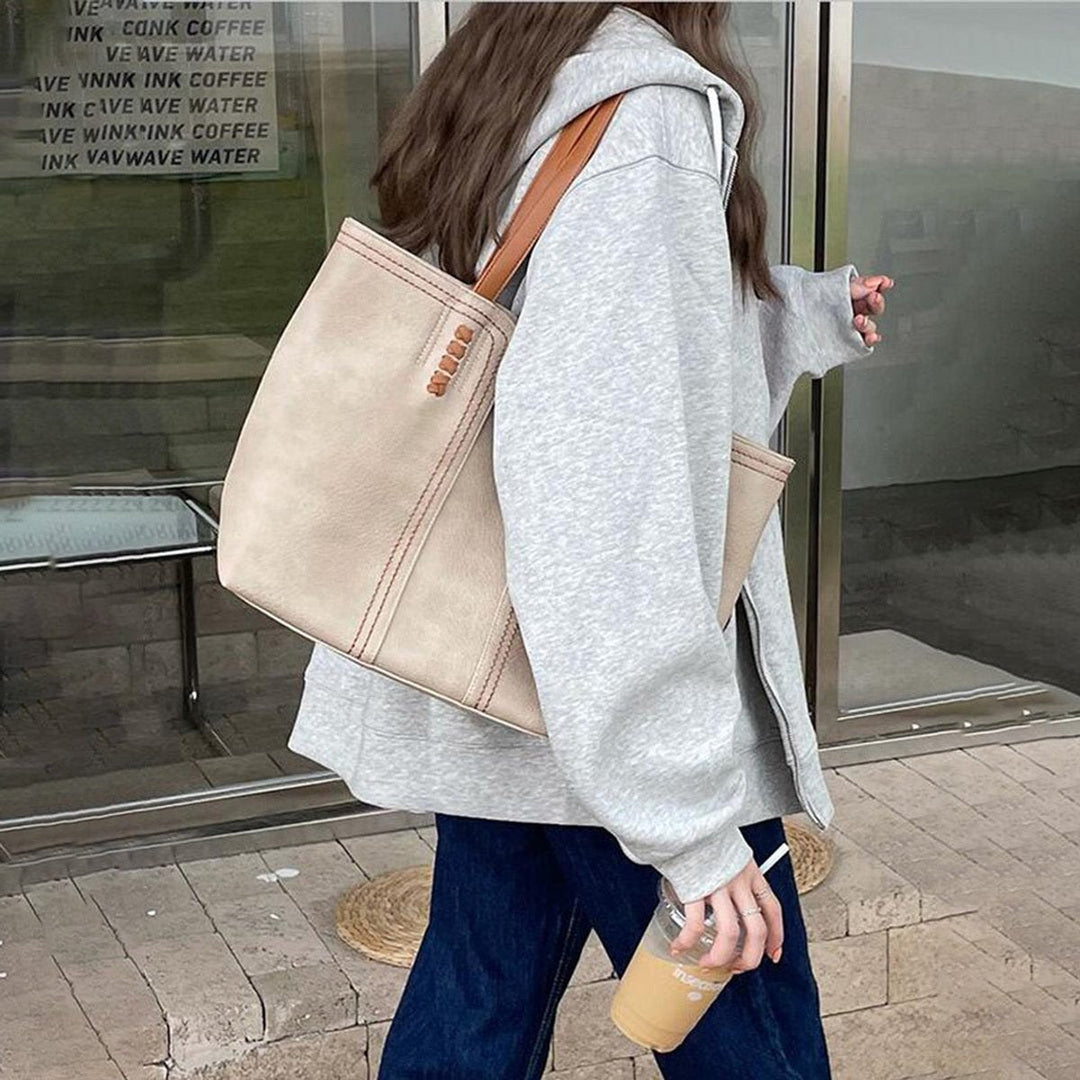 Geräumige Kunstleder Laptoptasche für Damen (3)