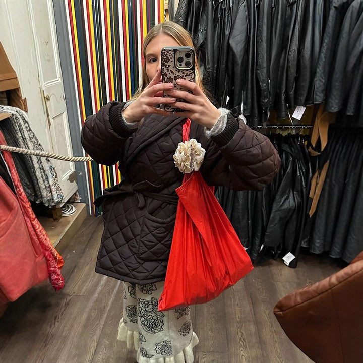 Gesteppte Damen Winterjacke mit Wickelfront (4)