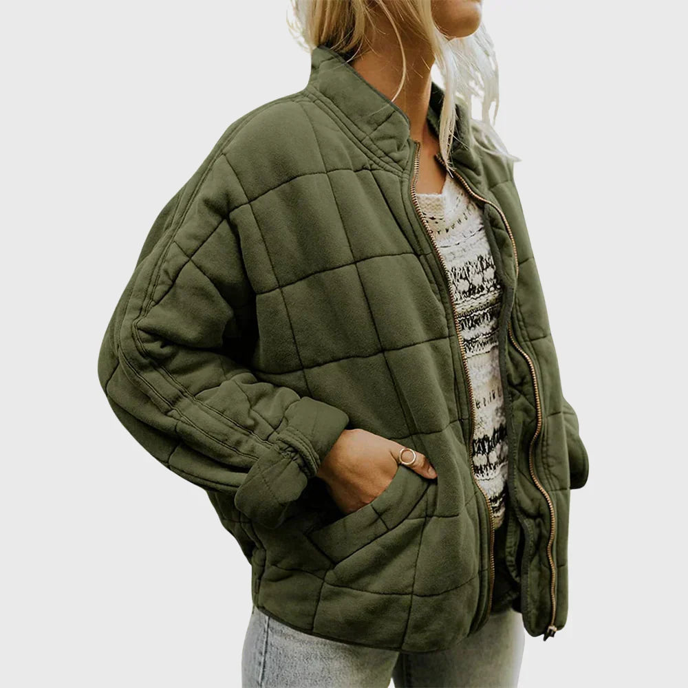 Gesteppte Komfort-Jacke für den Alltag in Grün (Fast Ausverkauft)