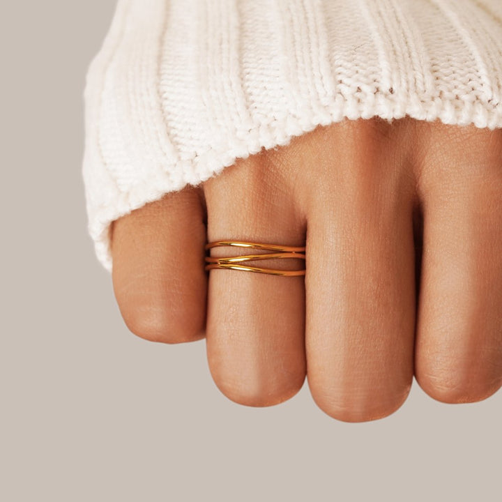 Unendlichkeitsschleife Goldring