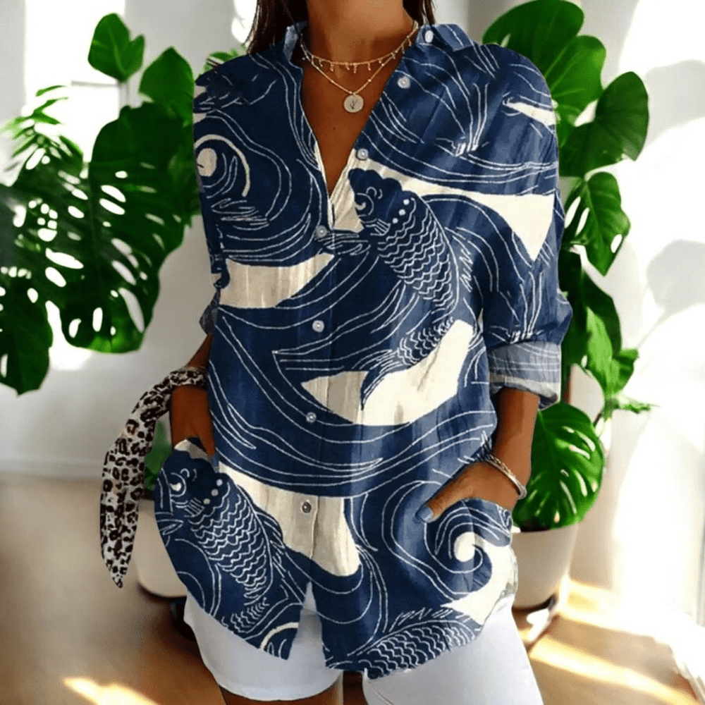 Elowen Vintage Bluse mit Retro-Charme foto 2