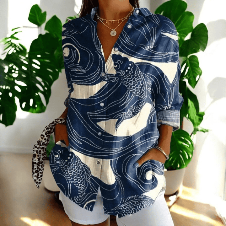 Elowen Vintage Bluse mit Retro-Charme foto 2
