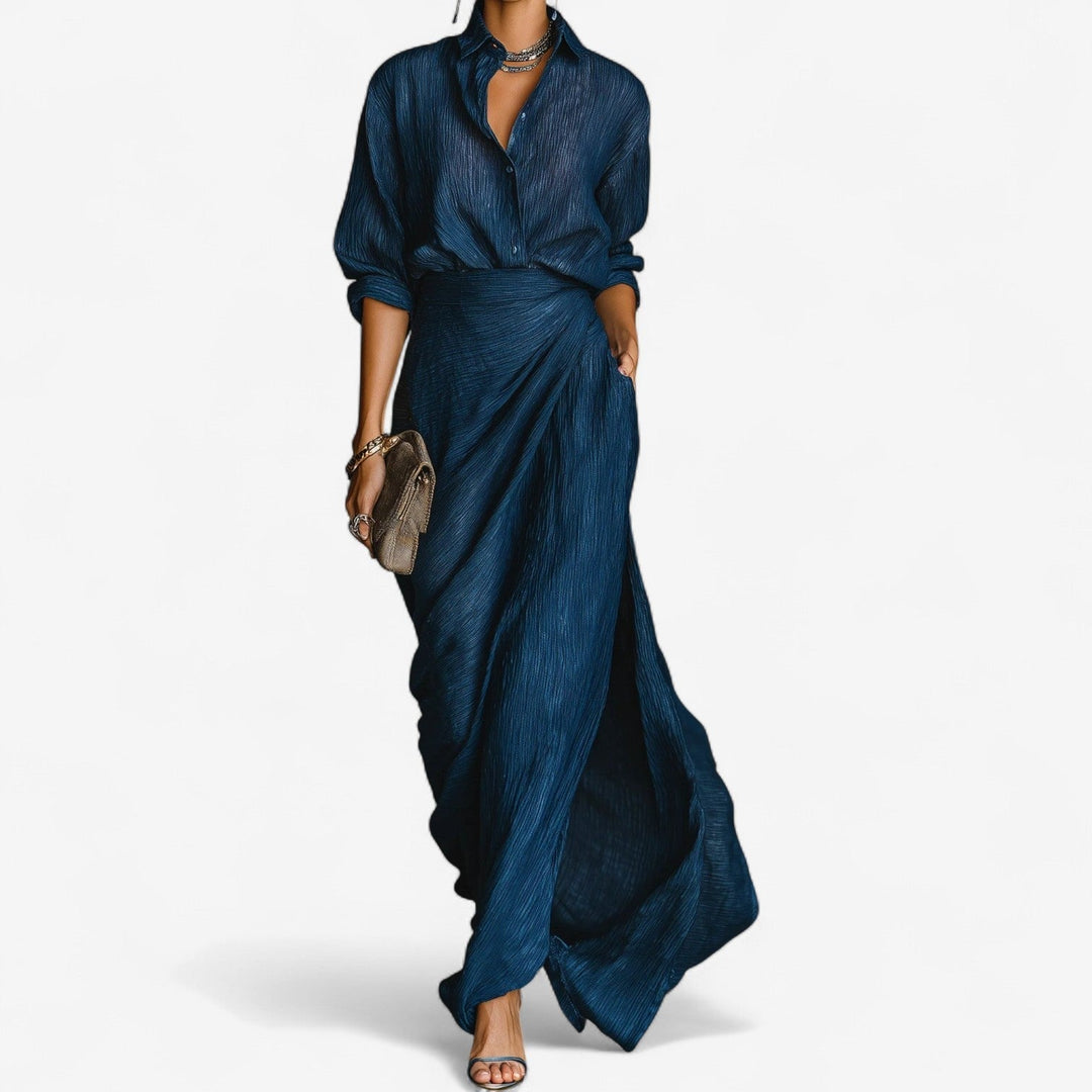 Hemdblusen Maxikleid für Herbst