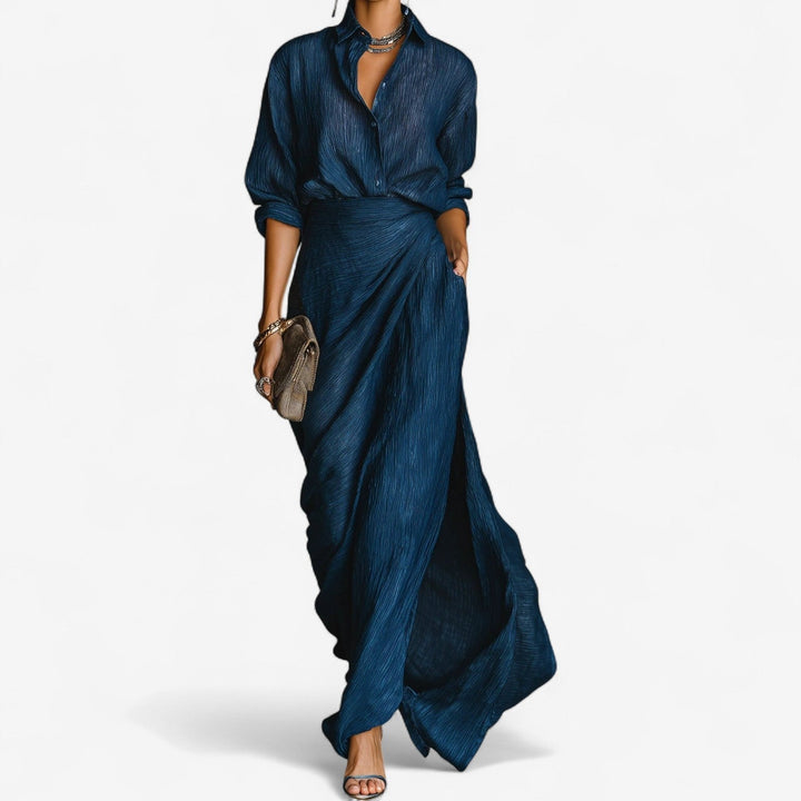 Hemdblusen Maxikleid für Herbst