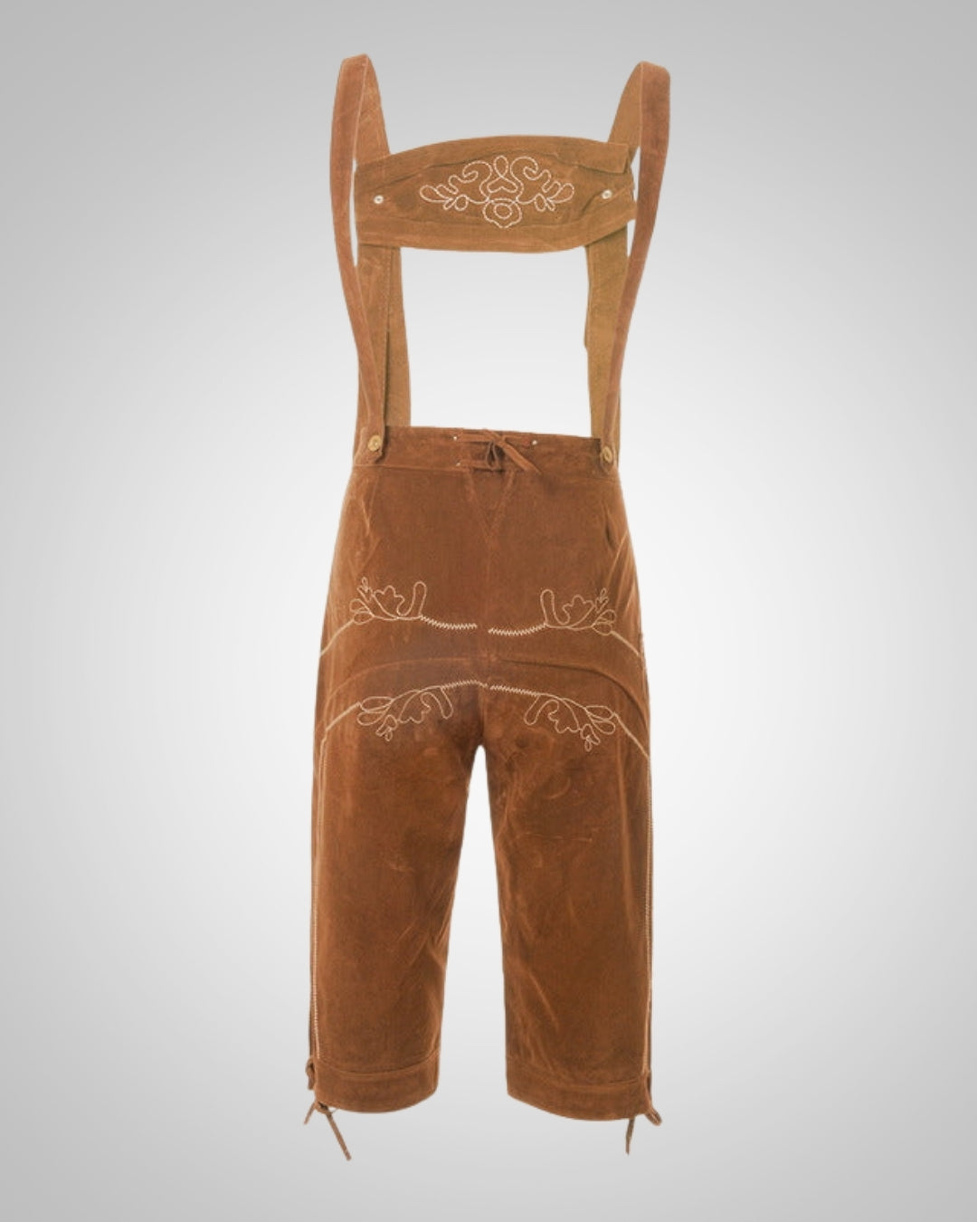 Herren Authentische Lederhose zum Oktoberfest in Khaki