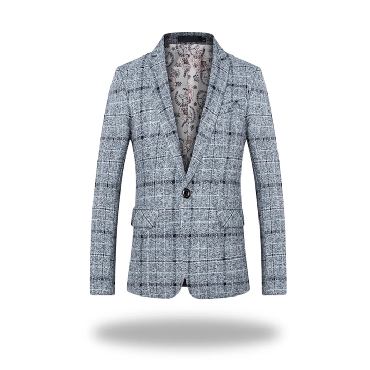 Herren Businessjacke aus Baumwoll-Polyester im klassischen Stil in Grau