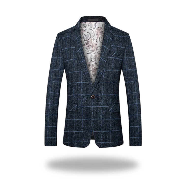 Herren Businessjacke aus Baumwoll-Polyester im klassischen Stil in Marineblau