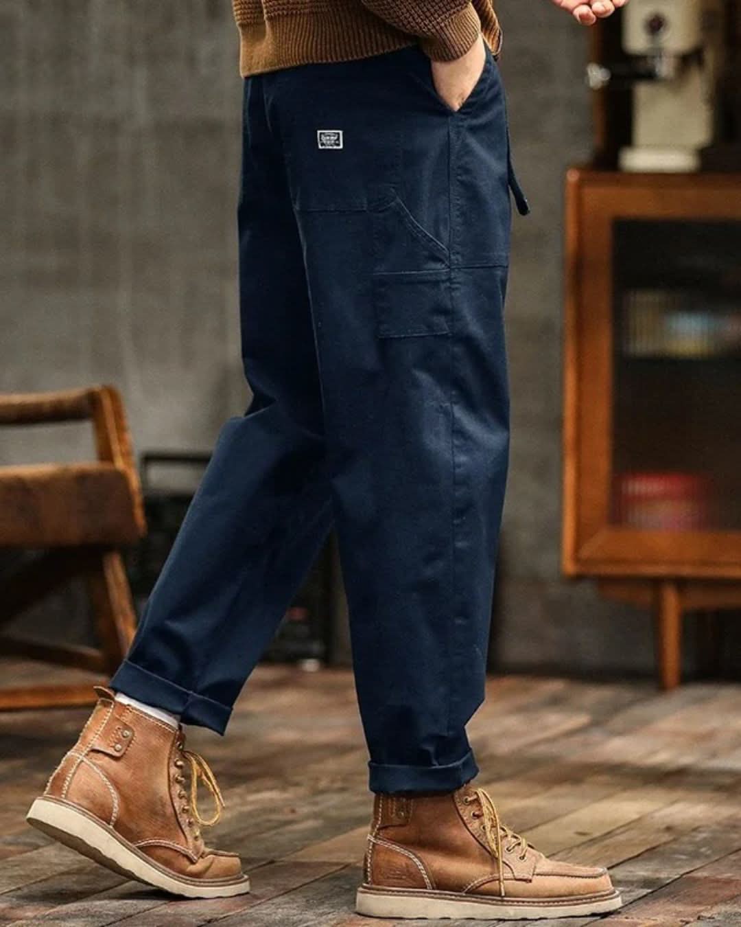 Herren Cargo-Hose mit lockerer Passform und praktischen Taschen (7)
