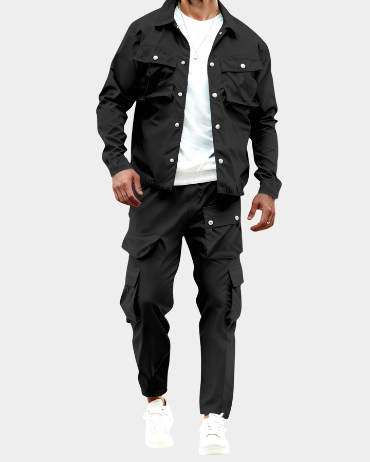 Herren Cargohose im Workwear-Stil mit Jacke (4)