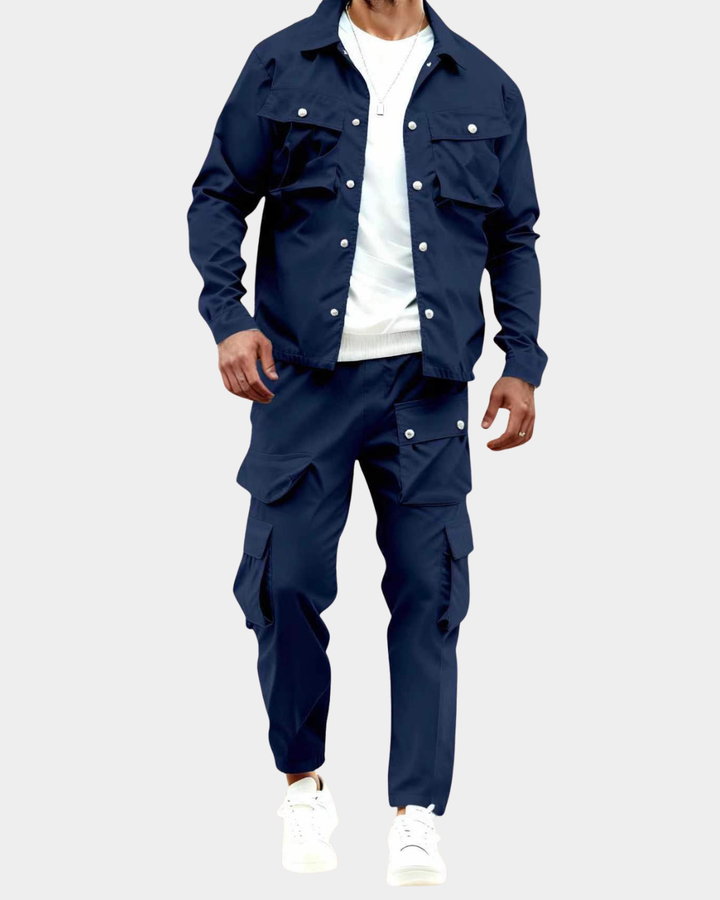 Herren Cargohose im Workwear-Stil mit Jacke (5)