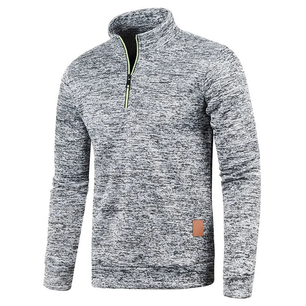 Herren Casual Pullover im Rollkragen-Stil in Hellgrau