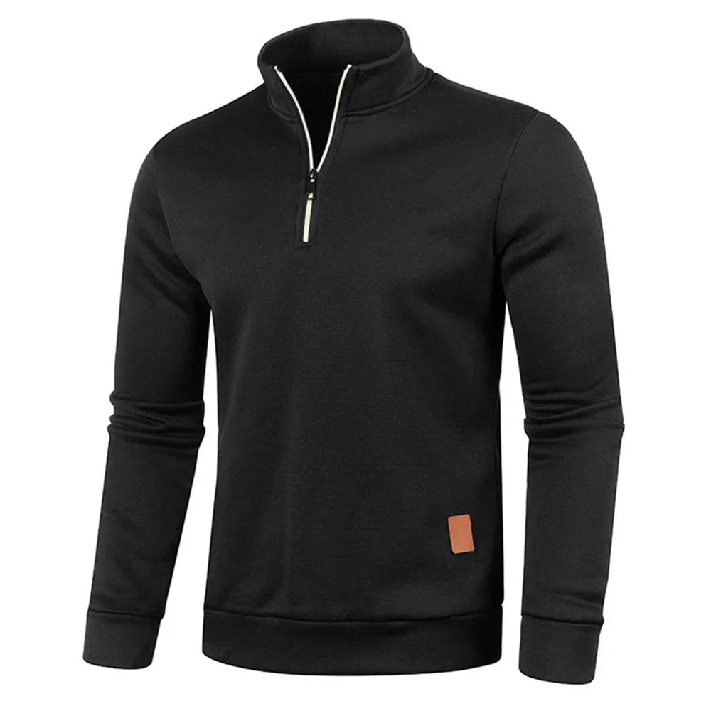 Herren Casual Pullover im Rollkragen-Stil in Schwarz
