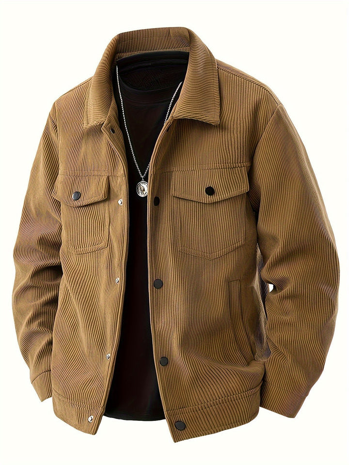 Herren Cordjacke mit zeitlosem Charakter in Braun