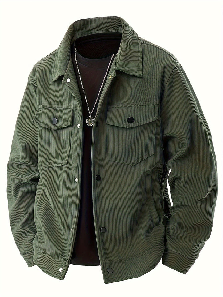 Herren Cordjacke mit zeitlosem Charakter in Grün