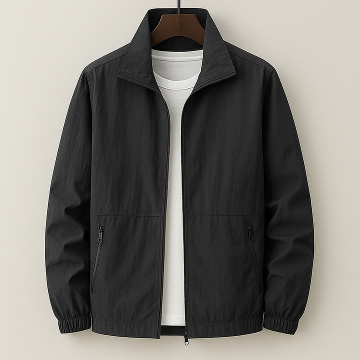 Herren Elegante Leichte Jacke für Herbst in Schwarz