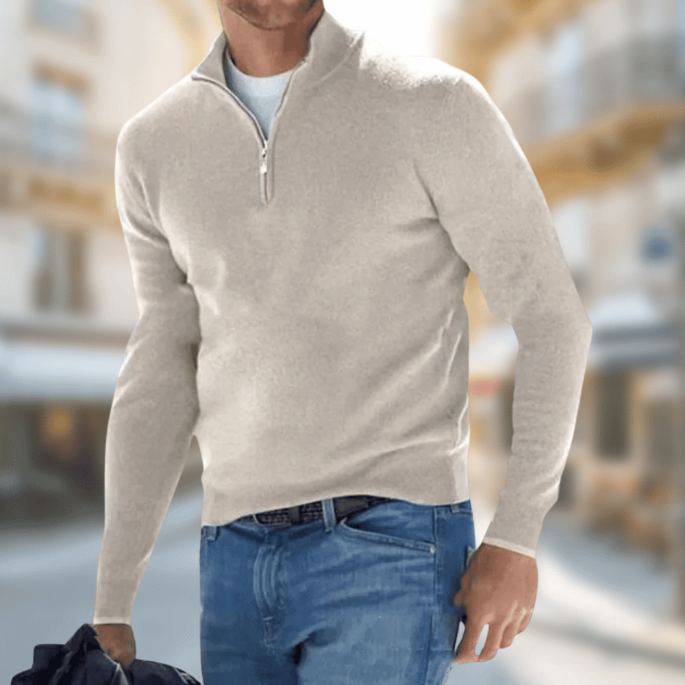 Herren Eleganter Leichter Pullover für den Herbst in Beige