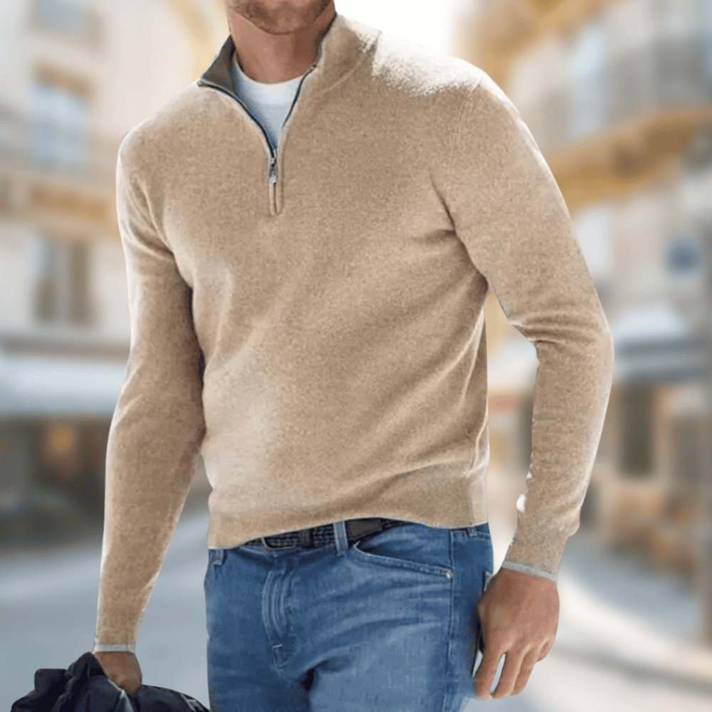 Herren Eleganter Leichter Pullover für den Herbst in Braun