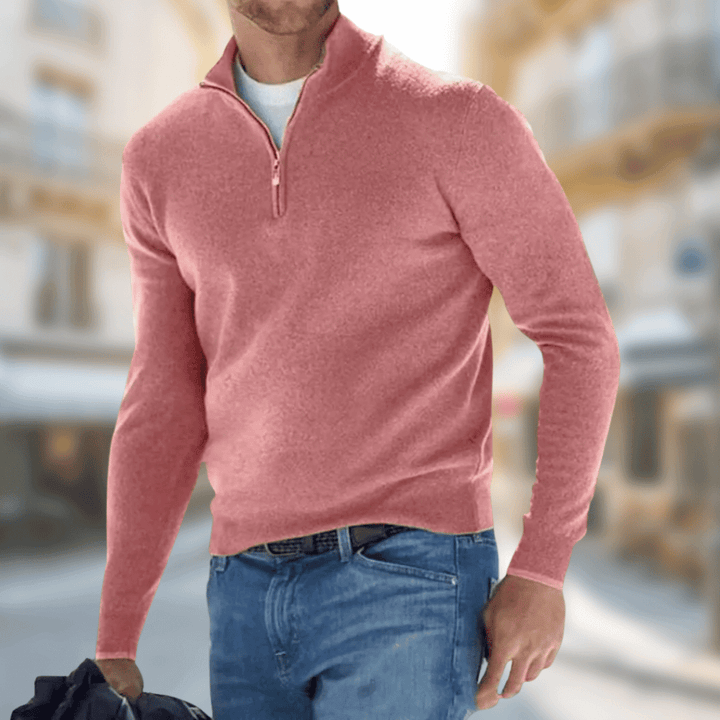 Herren Eleganter Leichter Pullover für den Herbst in Rot