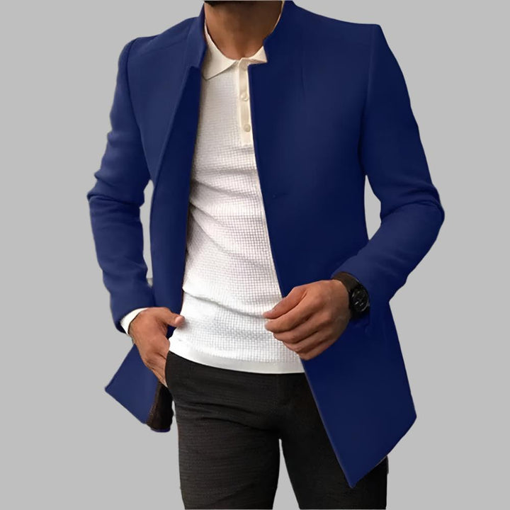 Herren eleganter Mantel für Herbst in Blau