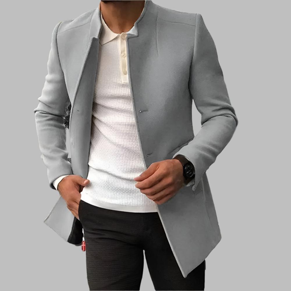 Herren eleganter Mantel für Herbst in Grau