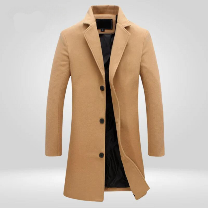 Herren eleganter Mantel zeitlos für Herbst in Beige