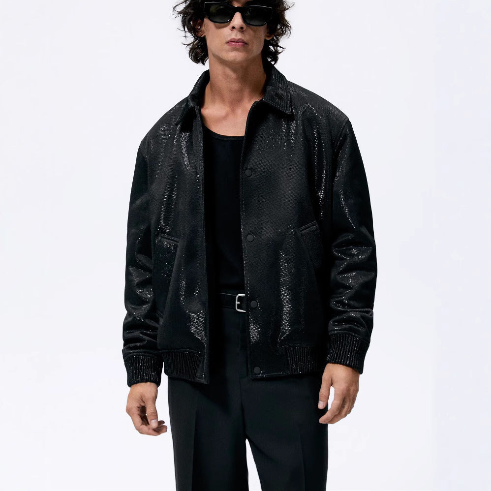 Herren Fieldjacke im modernen Utility-Stil in Schwarz 2