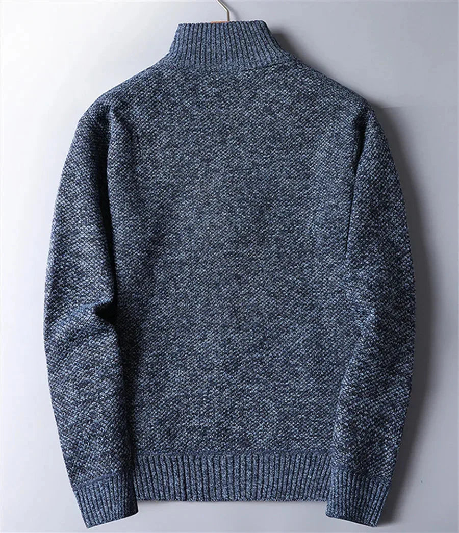Herren Fleece Pullover im Slim-Fit (2)