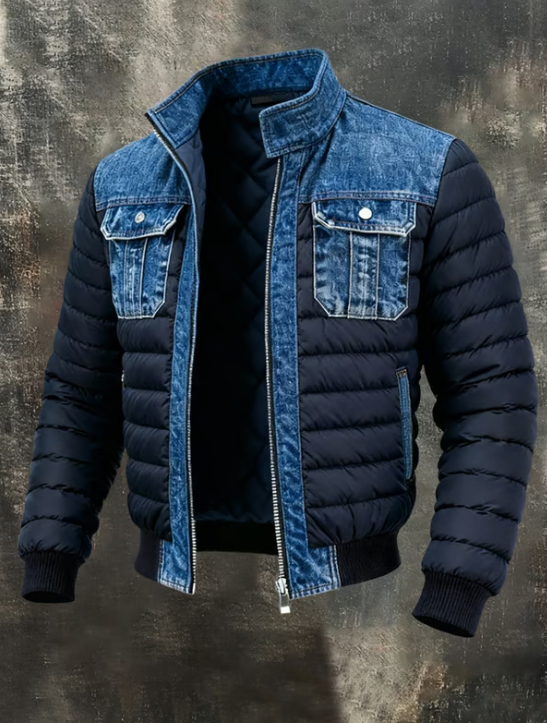Herren Gesteppte Hybridjacke für Herbst in Blau