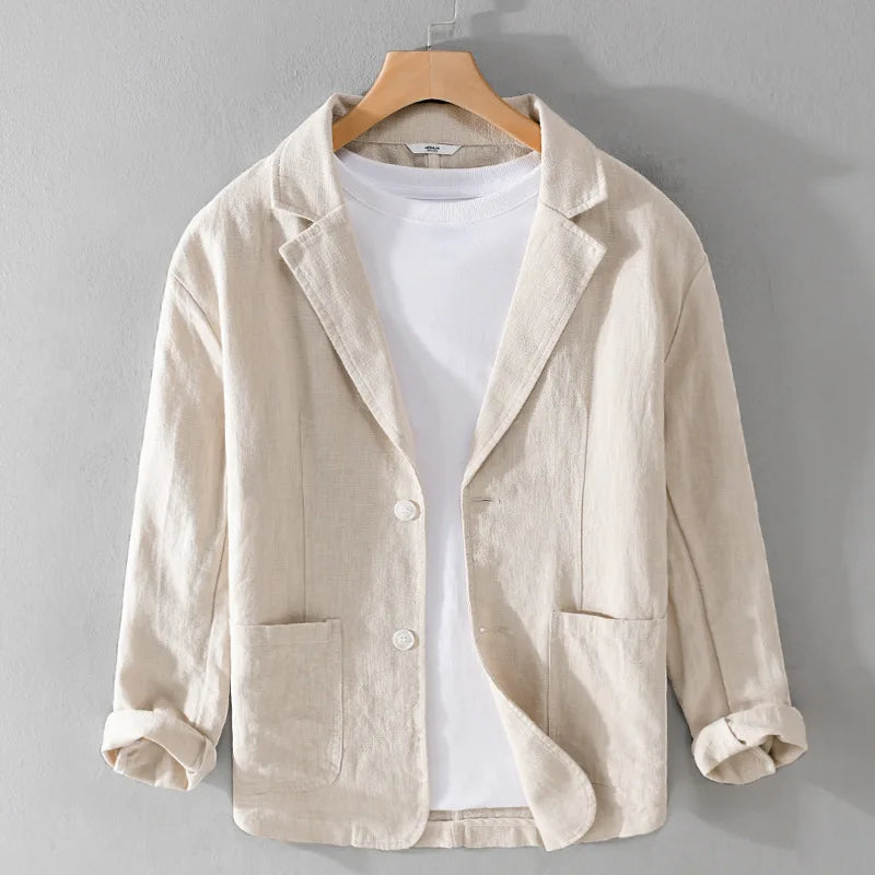 Herren Jacke aus Polyester im lässigen Stil in Beige