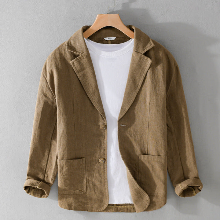 Herren Jacke aus Polyester im lässigen Stil in Kaffee