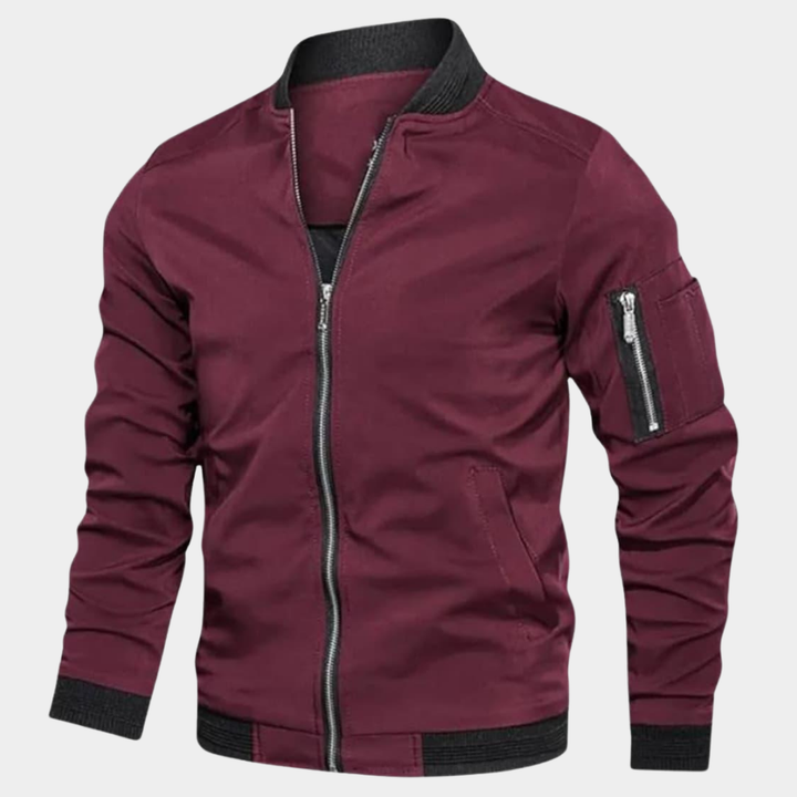 Herren Jacke im Casual-Stil für Herbst in Rot