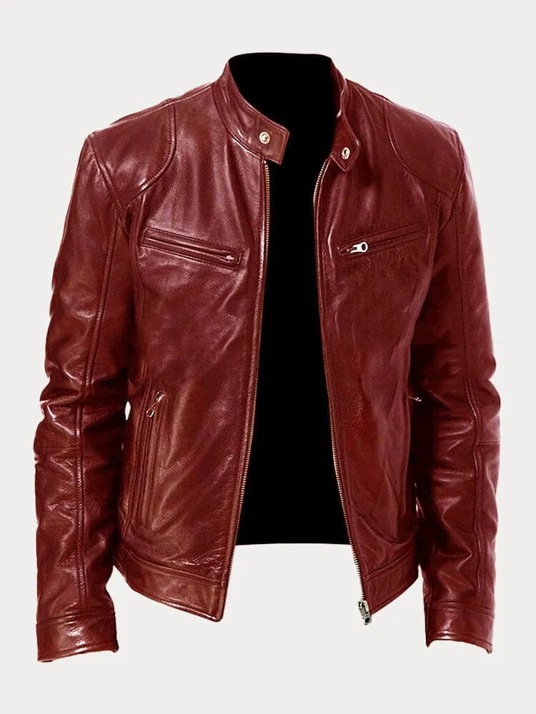 Herren Jacke im klassischen Stil für Herbst in Dunkelrot