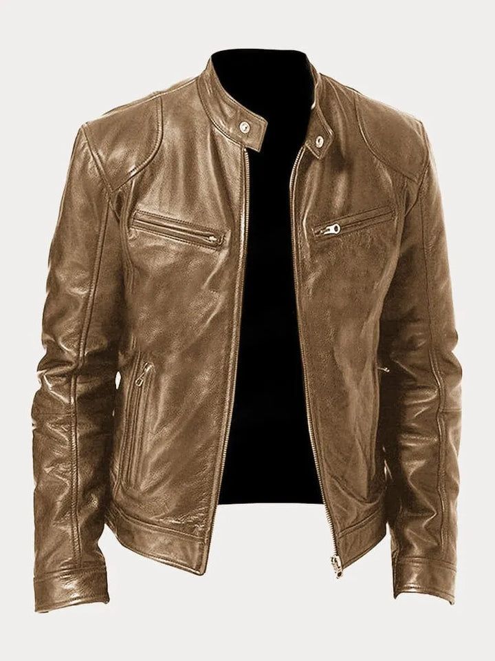 Herren Jacke im klassischen Stil für Herbst in Khaki