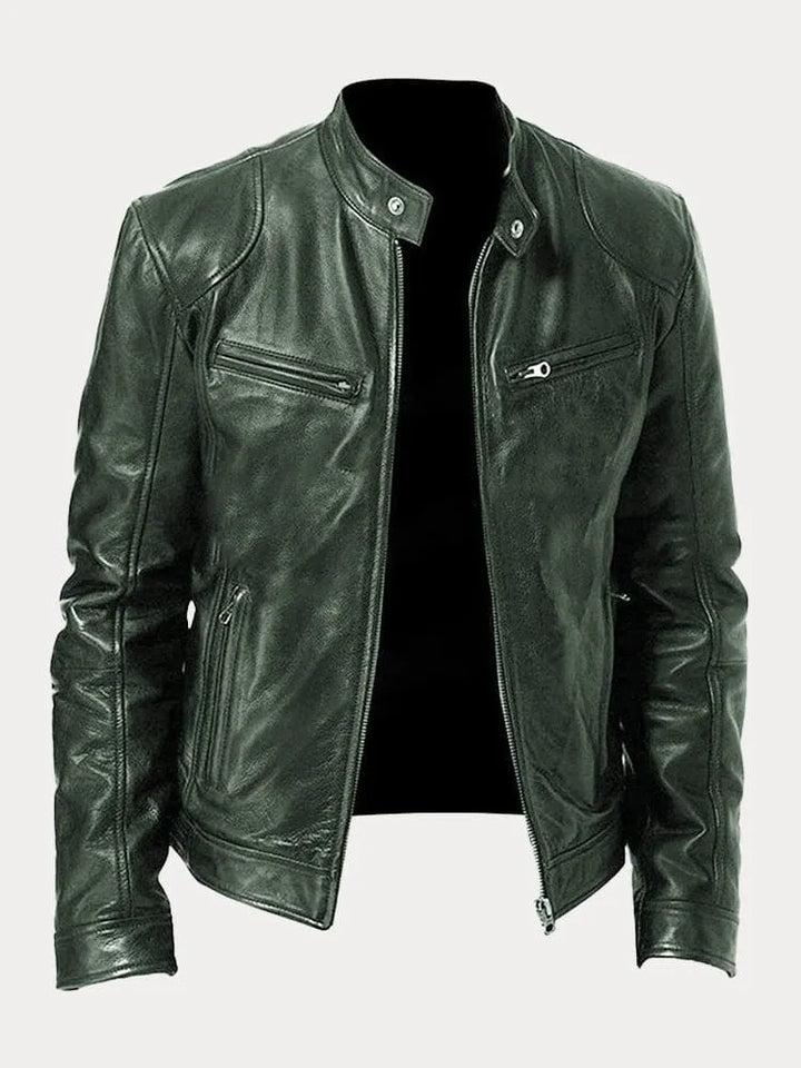 Herren Jacke im klassischen Stil für Herbst in Militärgrün